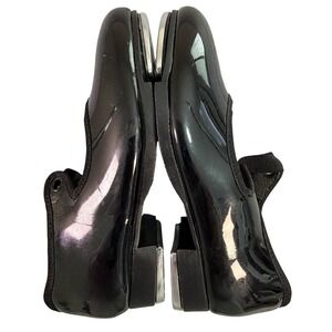 Capezio Kids Black Patent Leather‎ Tap Shoes Tele Tone Tap Sz 10M
